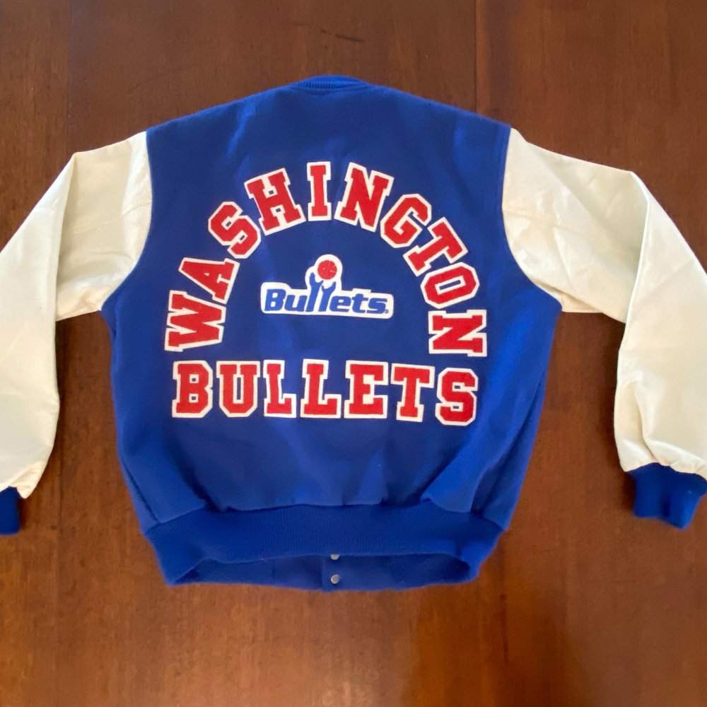 Vintage Washington Bullets Chalk Line Varsity Jacket